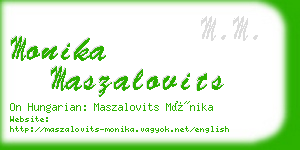 monika maszalovits business card